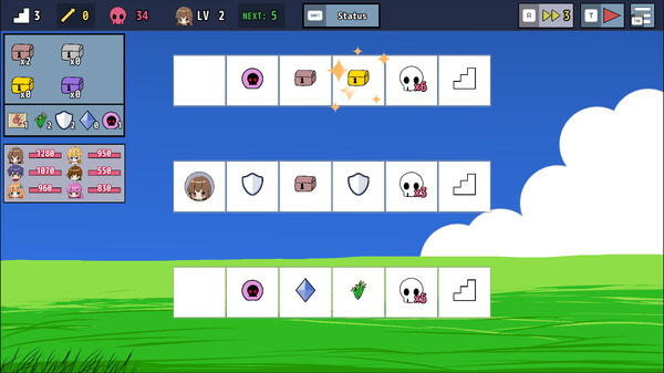 Screenshot z Dungeon Flowy