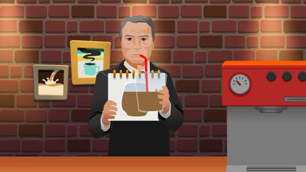 Скриншот из ビビッター追加ミニゲーム「オレのカフェオレ」