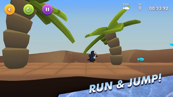 Screenshot of Penguin Panic! gameplay showing in-action mechanics