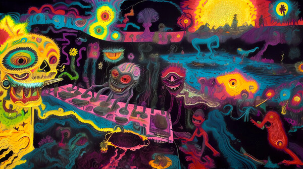Screenshot z AI-VJ - Carnival Visuals