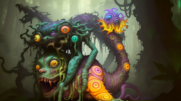 Screenshot z AI-VJ - Horror Visuals