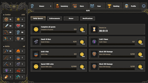 Screenshot of Rune Legacy Idle