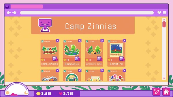 Screenshot z Sticky Business: Camp Zinnias