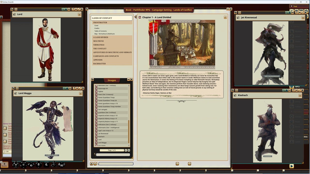 Fantasy Grounds - Pathfinder RPG - Campaign Setting: Lands of Conflict screenshot 1