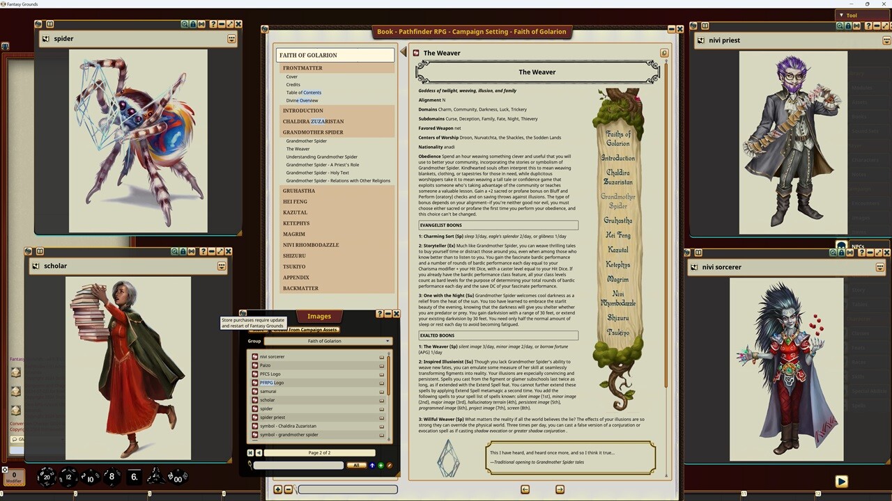 Fantasy Grounds - Pathfinder RPG - Campaign Setting: Faiths of Golarionのスクリーンショット 1