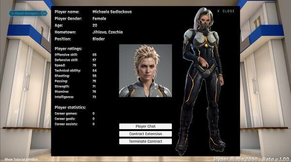 Screenshot of HyperBlade 2050 - Dystopian Sports Manager