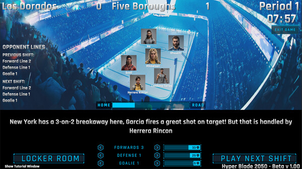 Screenshot of HyperBlade 2050 - Dystopian Sports Manager