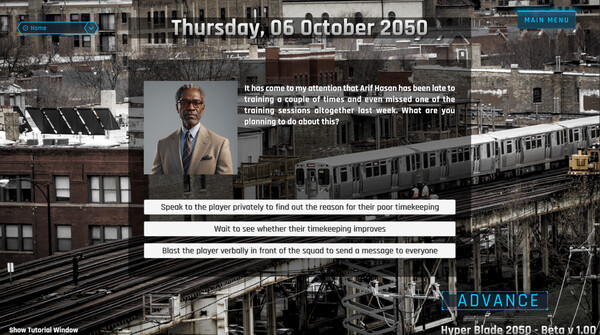 HyperBlade 2050 - Dystopian Sports Manager screenshot 1