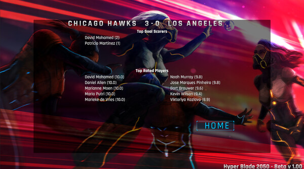 Screenshot of HyperBlade 2050 - Dystopian Sports Manager