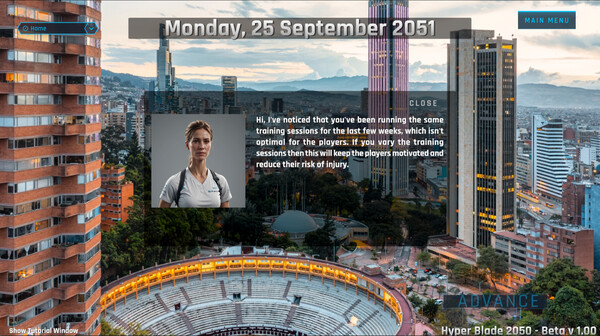 Screenshot of HyperBlade 2050 - Dystopian Sports Manager