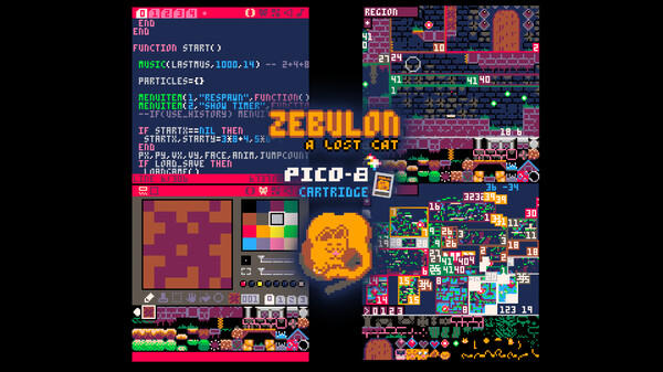 Zebulon : A Lost Cat - Pico 8 Cartridge