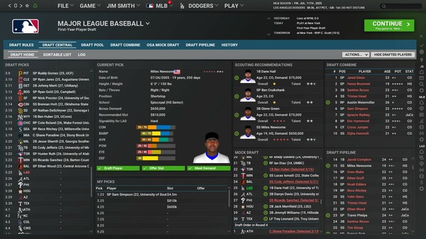 Скриншот из Out of the Park Baseball 26