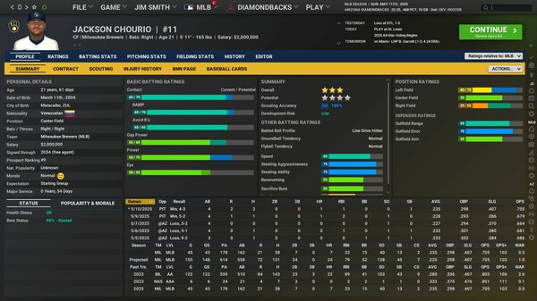 Скриншот из Out of the Park Baseball 26