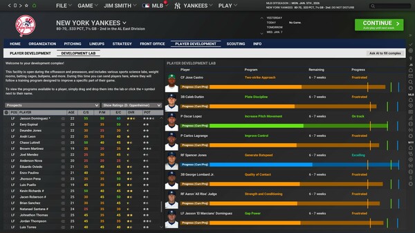 Скриншот из Out of the Park Baseball 26