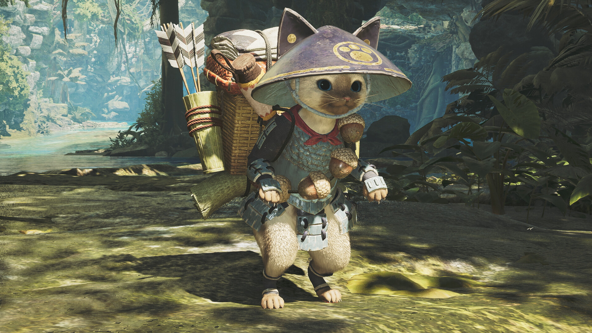 Monster Hunter Wilds - Felyne Layered Armor Set: Felyne Ashigaru Featured Screenshot #1