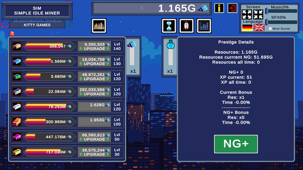 Скриншот из SIM - Simple Idle Miner