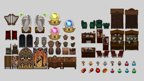 RPG Maker MV - Dark Castle Assets Top View Ver