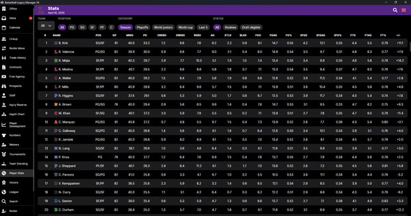 Basketball Legacy Manager 25.
