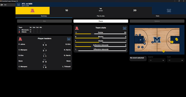 Basketball Legacy Manager 25.