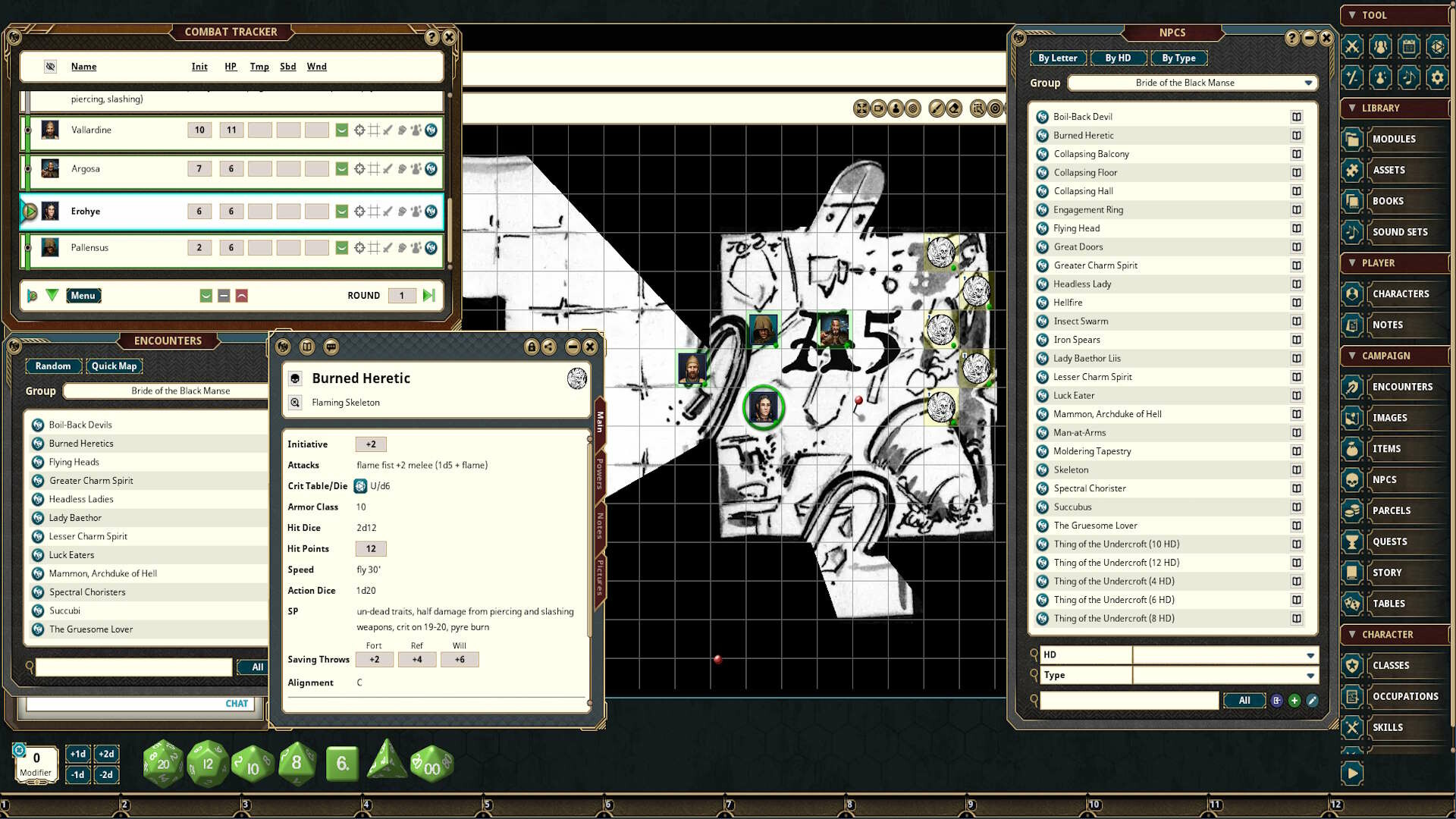 Fantasy Grounds - Dungeon Crawl Classics #82: Bride of the Black Manseのスクリーンショット 1