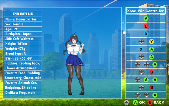 Screenshot of FIGHTING GIRL YURI gameplay showing in-action mechanics