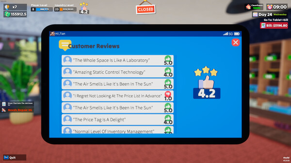 Laundry & Supermarket Simulator