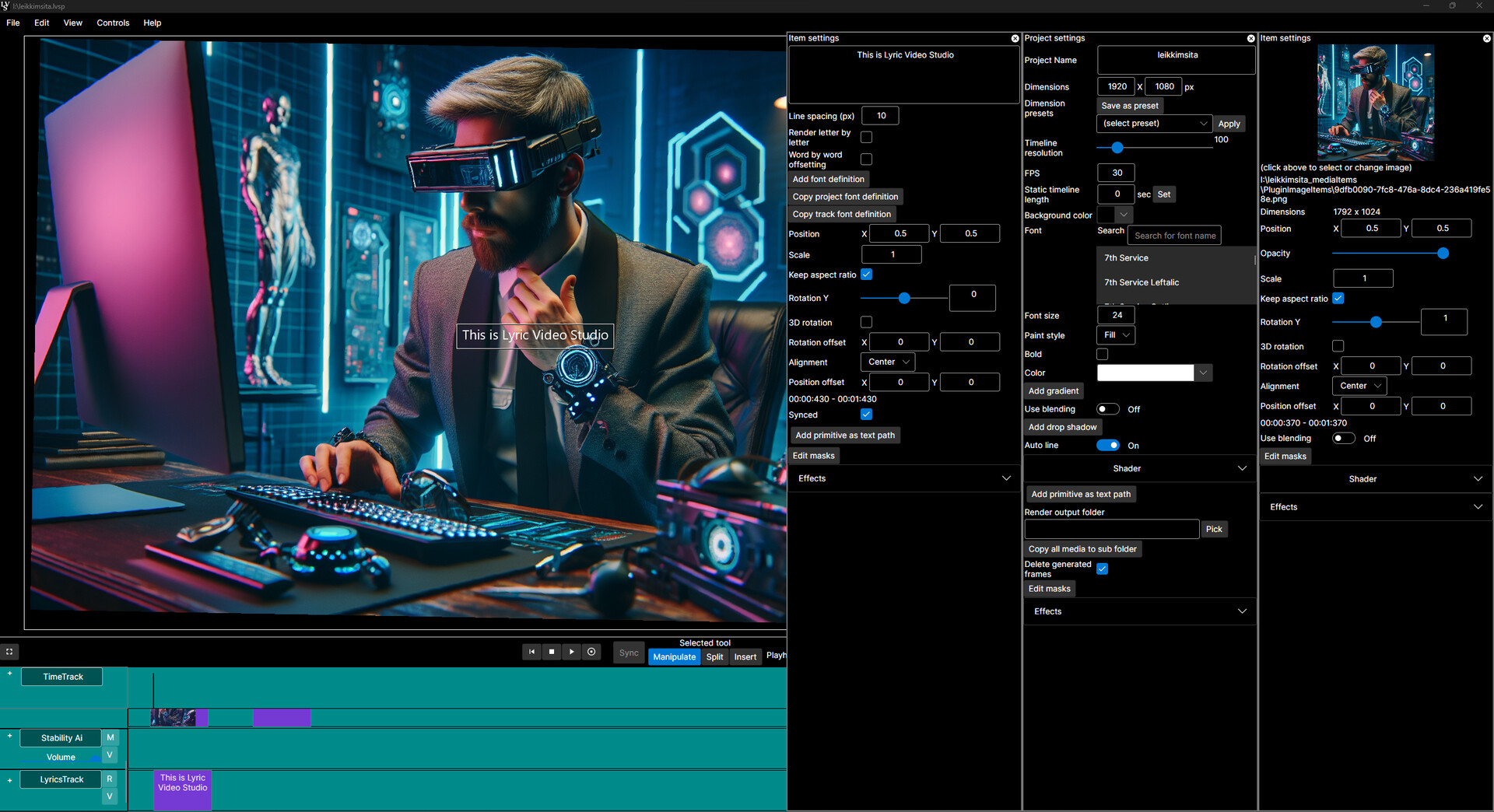 Lyric Video Studio screenshot 2