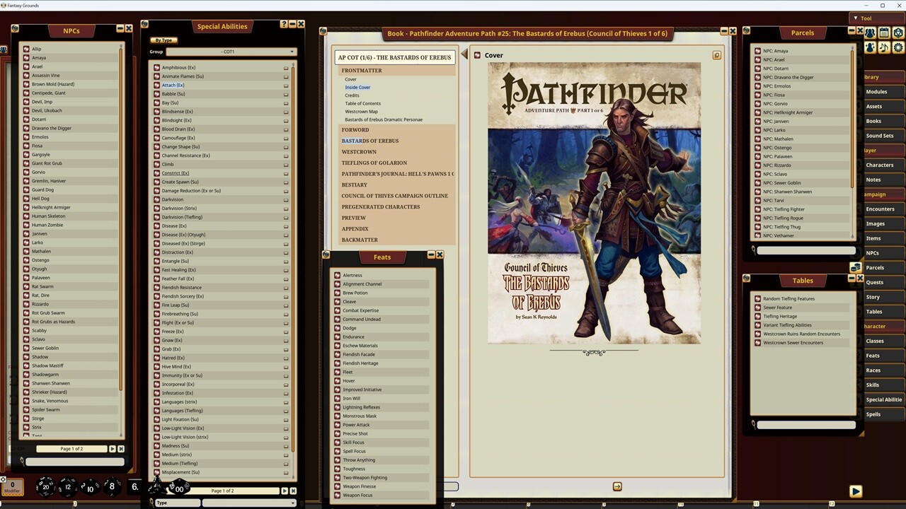 Fantasy Grounds - Pathfinder RPG - Council of Thieves Adventure Path (1 of 6) - The Bastards of Erebusのスクリーンショット 1