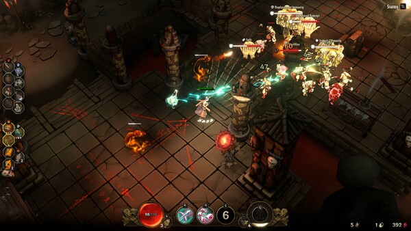 Screenshot of Aksun gameplay showing in-action mechanics