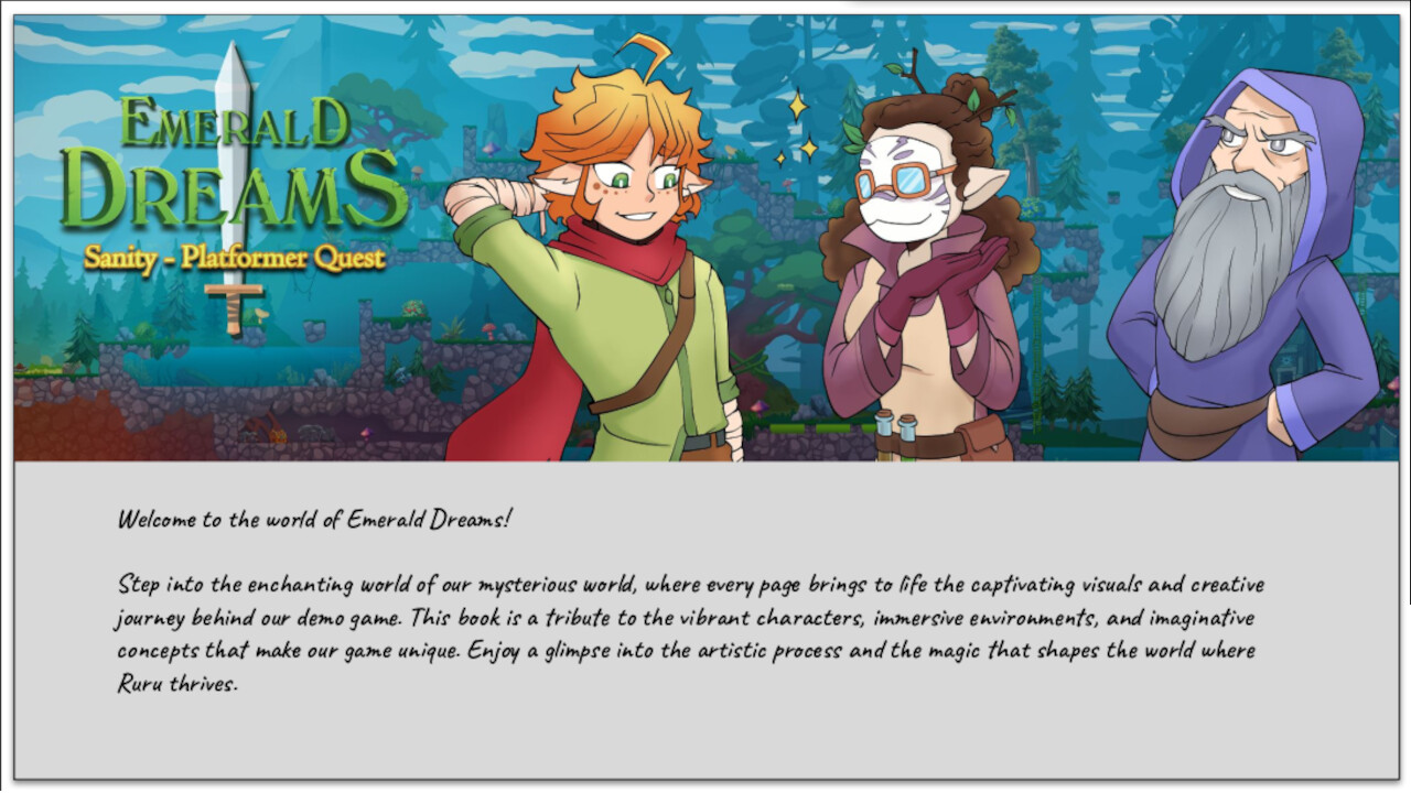 Emerald Dreams: Sanity - Artbook Featured Screenshot #1