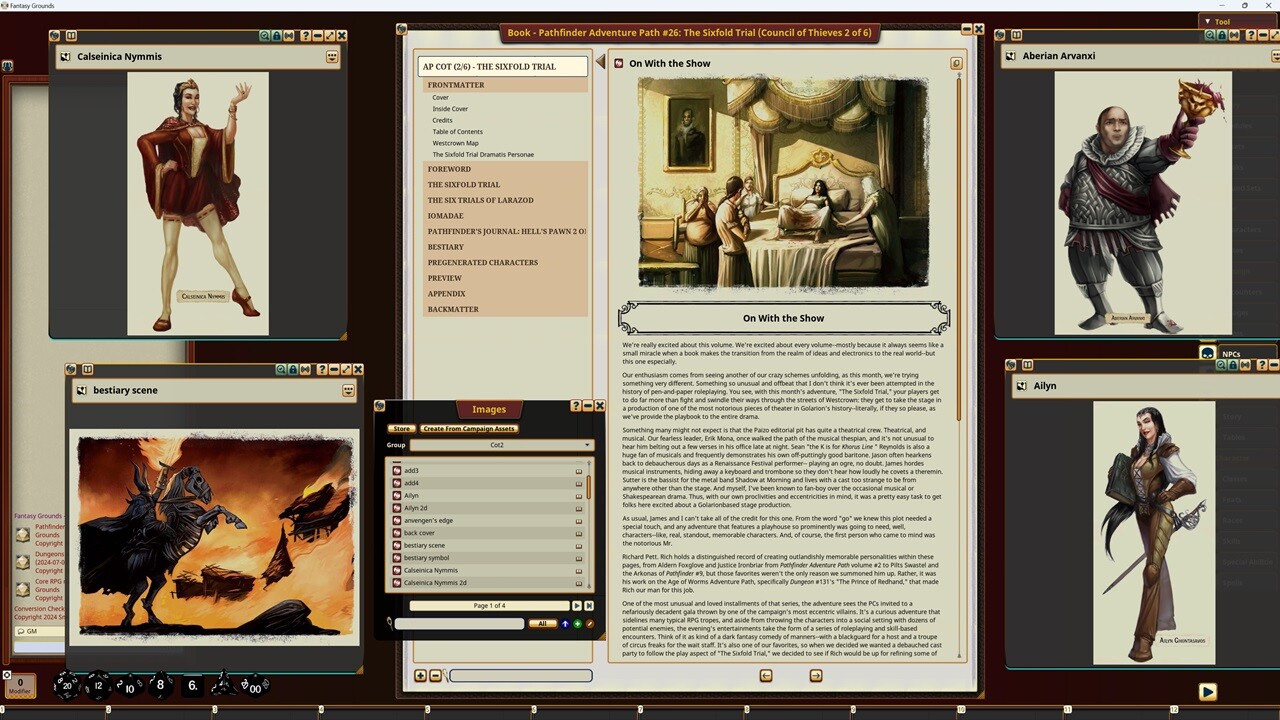Fantasy Grounds - Pathfinder RPG - Council of Thieves Adventure Path (2 of 6) - The Sixfold Trialのスクリーンショット 1