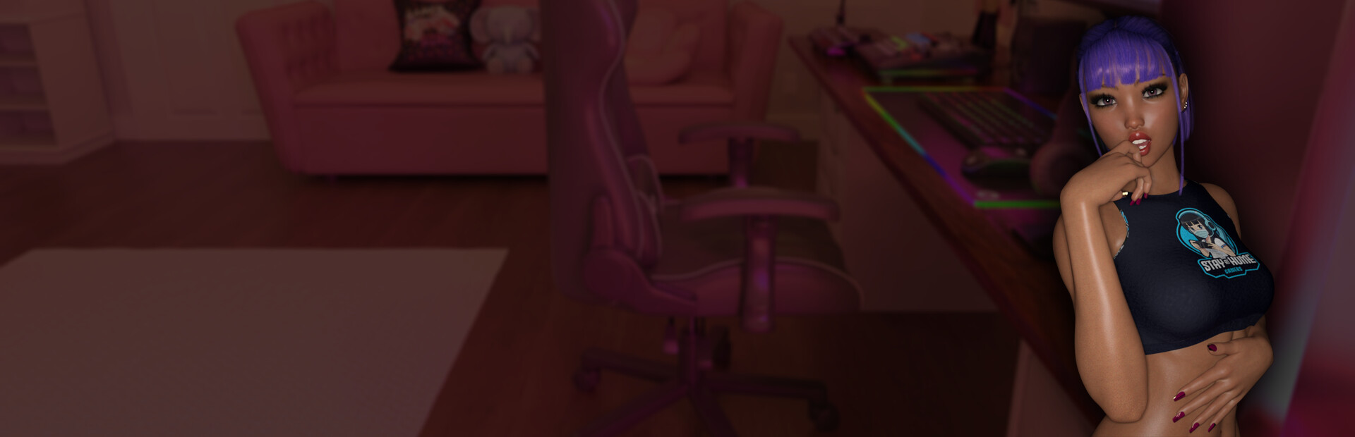 Sexy Memory Puzzle - Gamer Girl