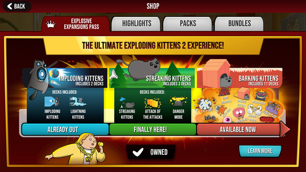 Exploding Kittens® 2 - Explosive Expansions Pass.