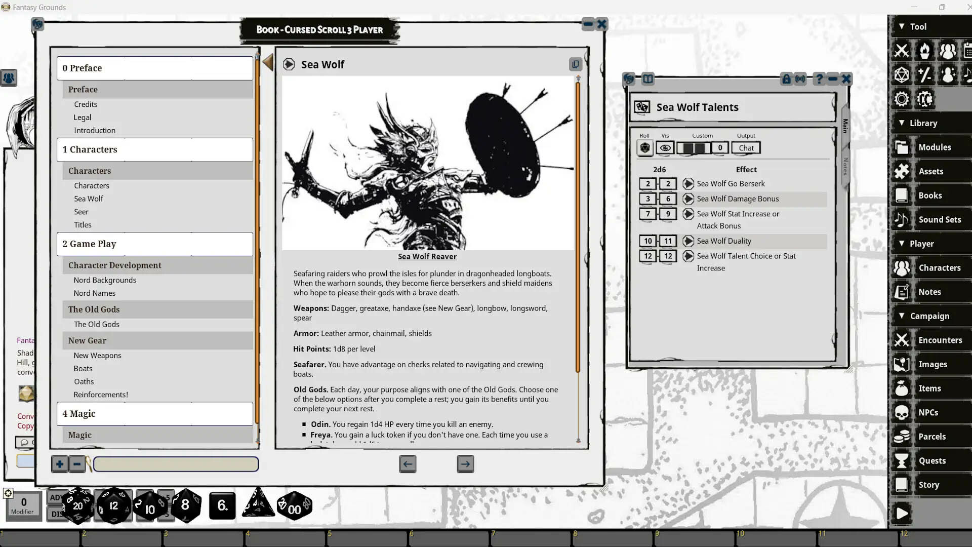 Fantasy Grounds - Cursed Scroll Zine, Vol. 3: Midnight Sunのスクリーンショット 1