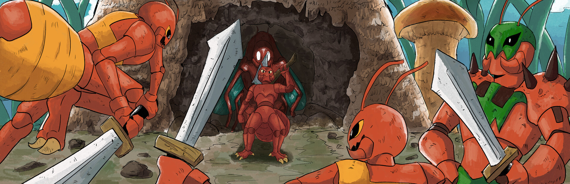Ant protect the queen