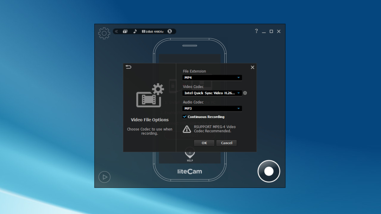 #3. liteCam Android: No Root Android Screen Recorder (Steam) 来自: RSUPPORT Co., LTD.