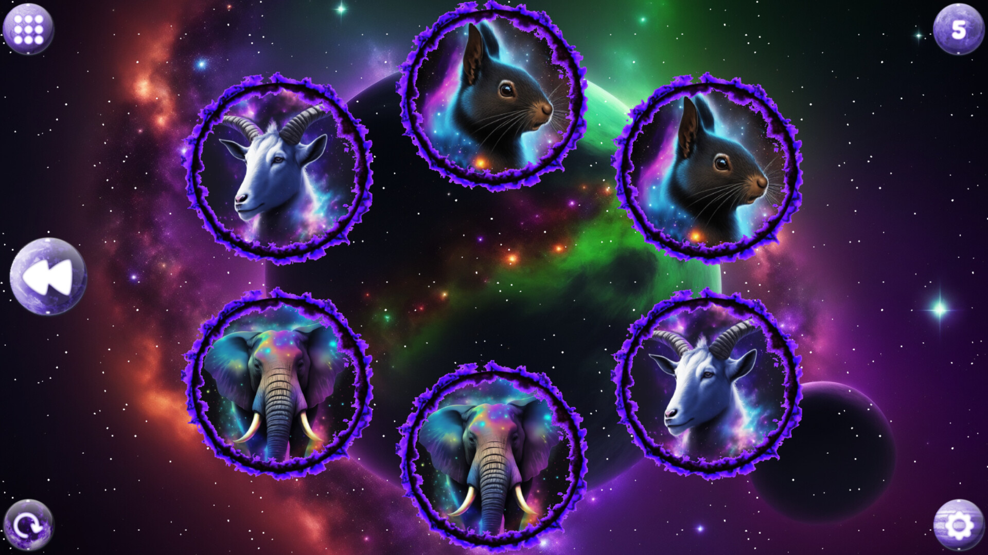 Space Memory: Animals screenshot #2