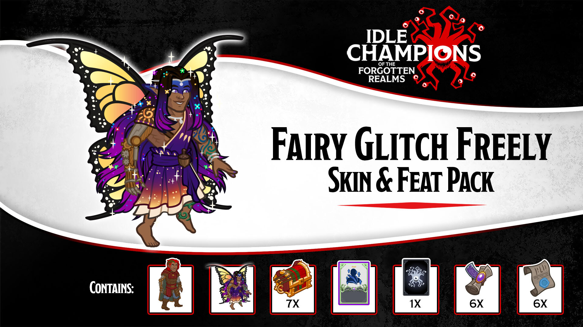 Idle Champions - Fairy Glitch Freely Skin & Feat Pack Featured Screenshot #1