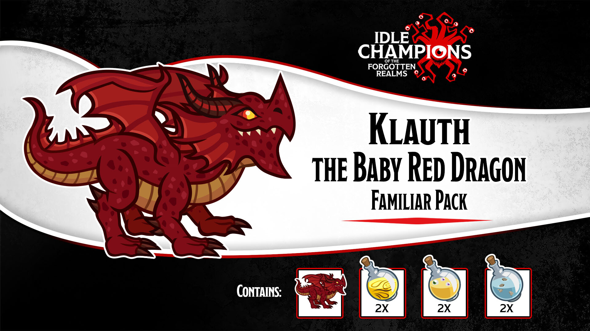 Idle Champions - Klauth the Baby Red Dragon Familiar Pack Featured Screenshot #1