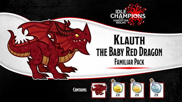 Idle Champions - Klauth the Baby Red Dragon Familiar Pack