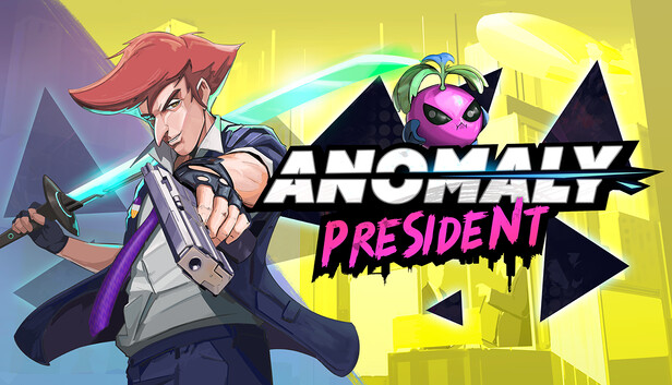 Steam capsule art for Anomaly President showing main character in action