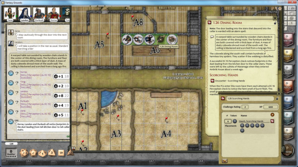 Screenshot z Fantasy Grounds - PFRPG The Reaping Stone