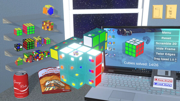 Glow Cubes game for Linux 1