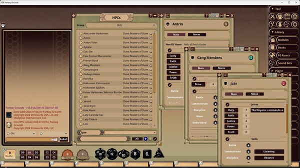 Fantasy Grounds - Dune: Masters of Dune