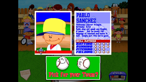 Screenshot z Backyard Baseball '97