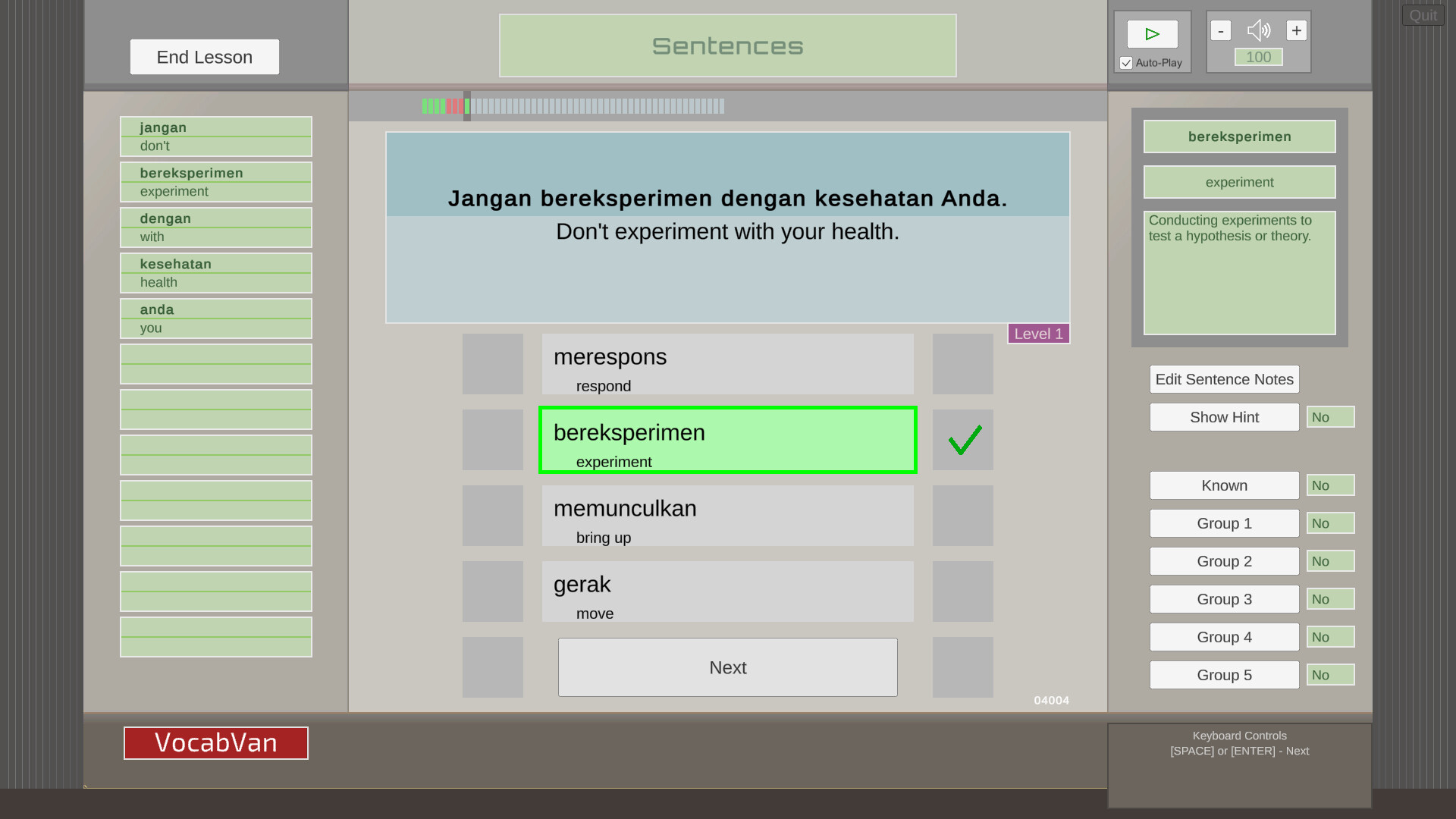 VocabVan - Indonesian Featured Screenshot #1