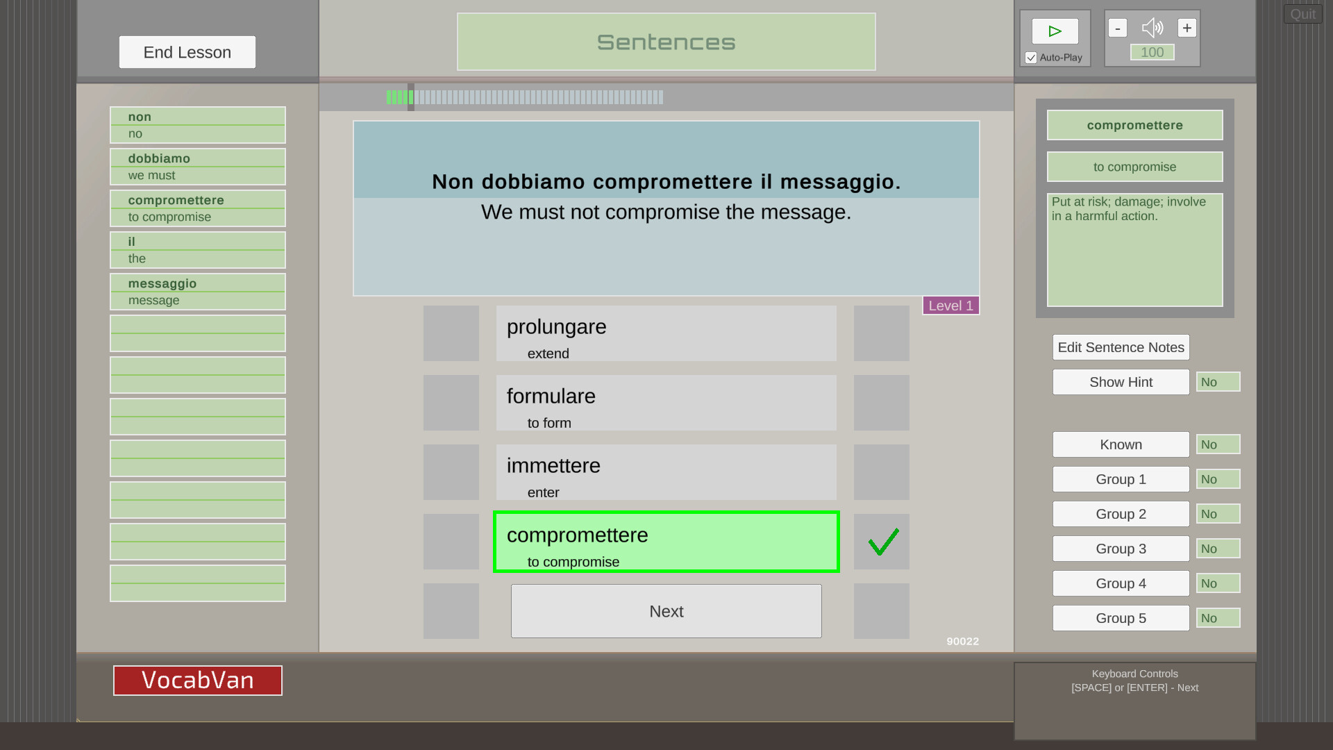 VocabVan - Italian Featured Screenshot #1