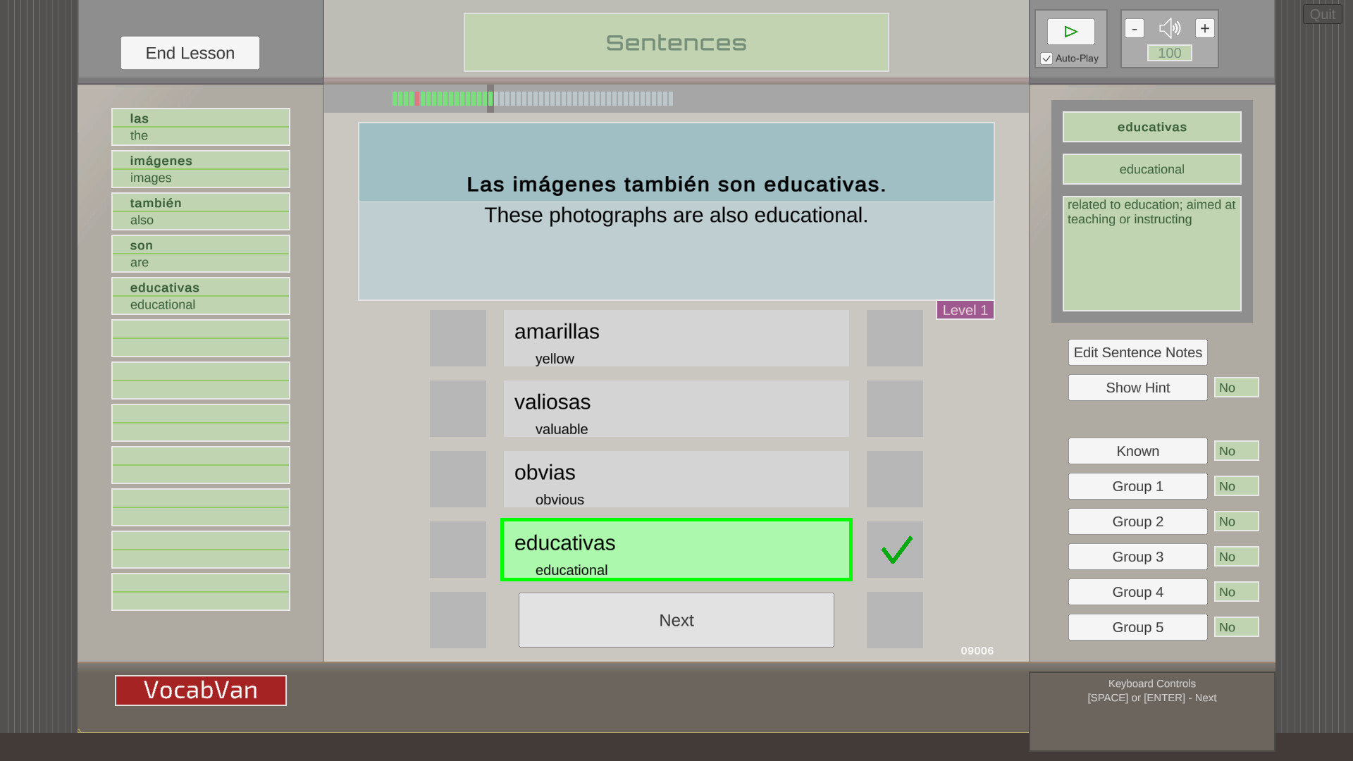 VocabVan - Spanish Featured Screenshot #1