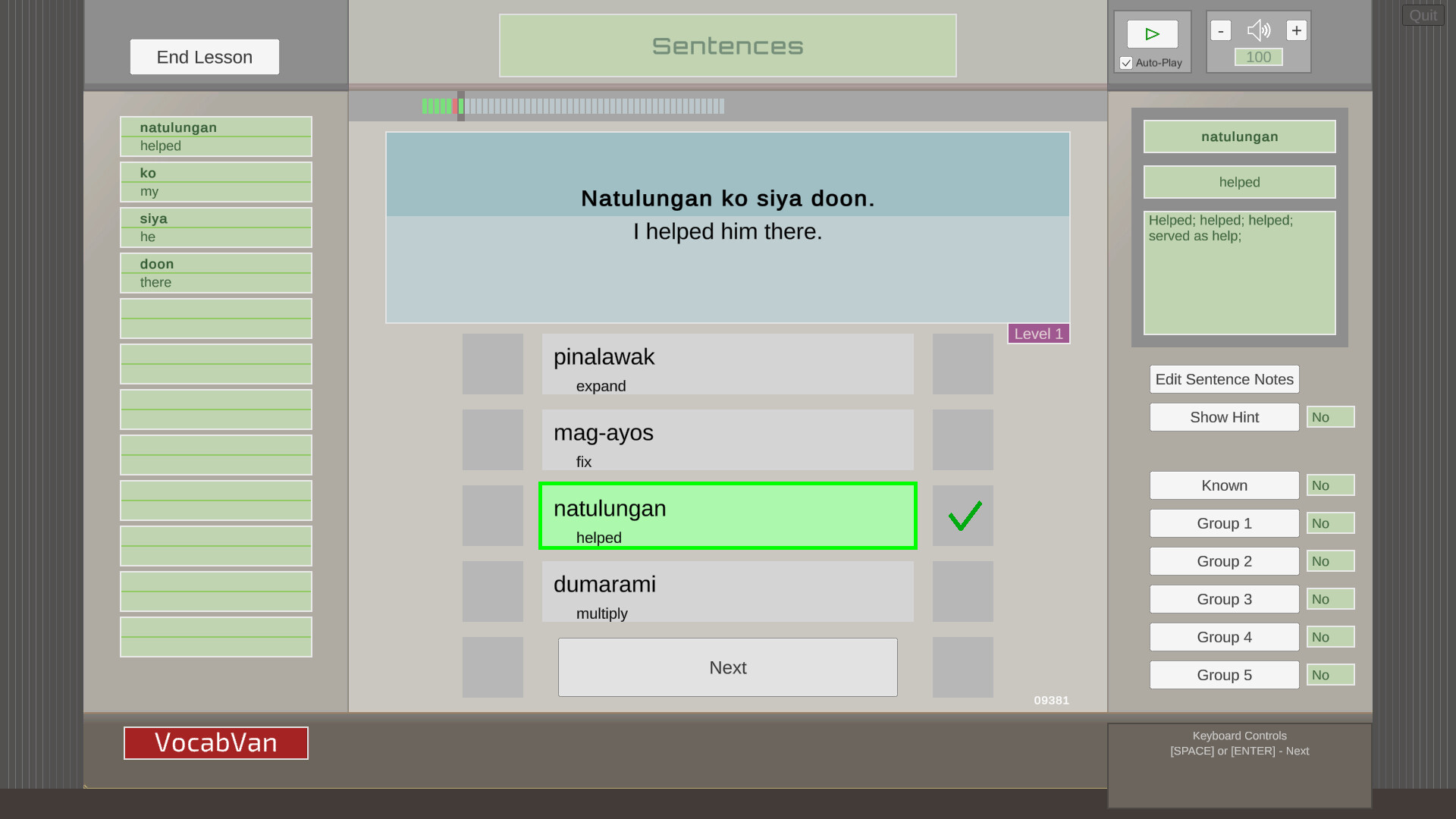 VocabVan - Tagalog Featured Screenshot #1