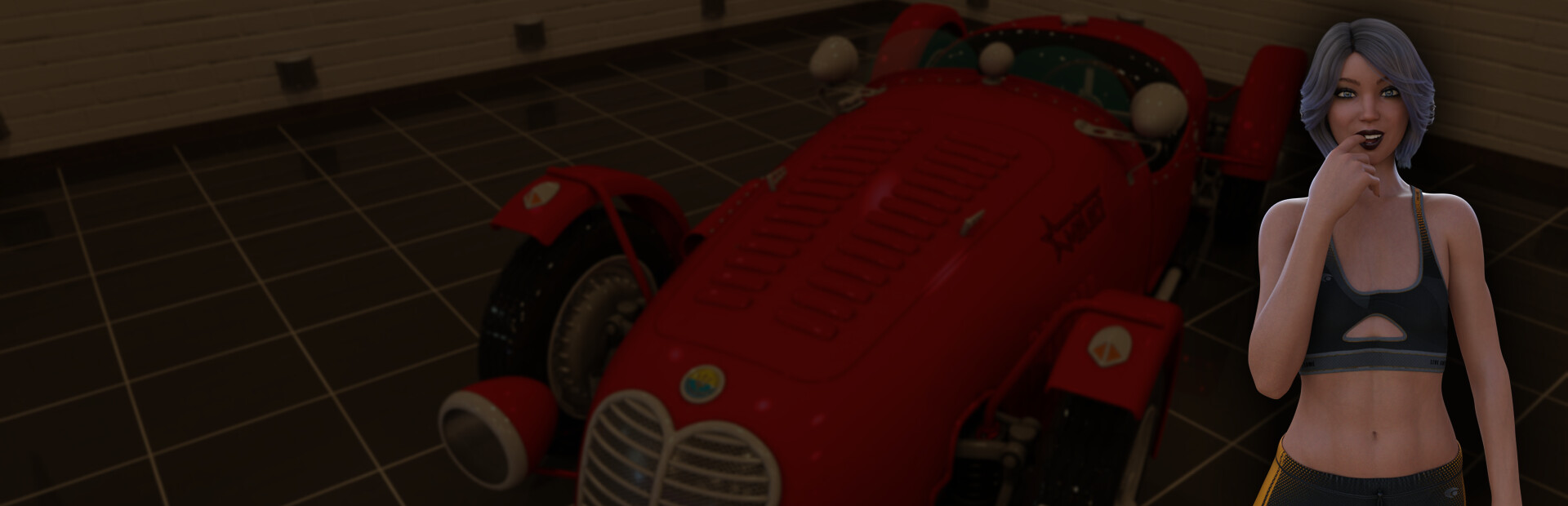 Sexy Memory Puzzle - Sports Car Girl